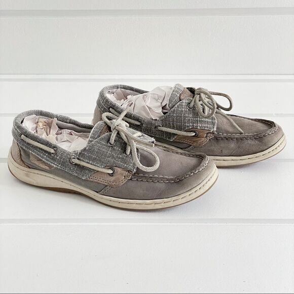 Sperry Top-Sider Ivyfish Sparkle Grey Boat Shoes - Picture 2 of 12